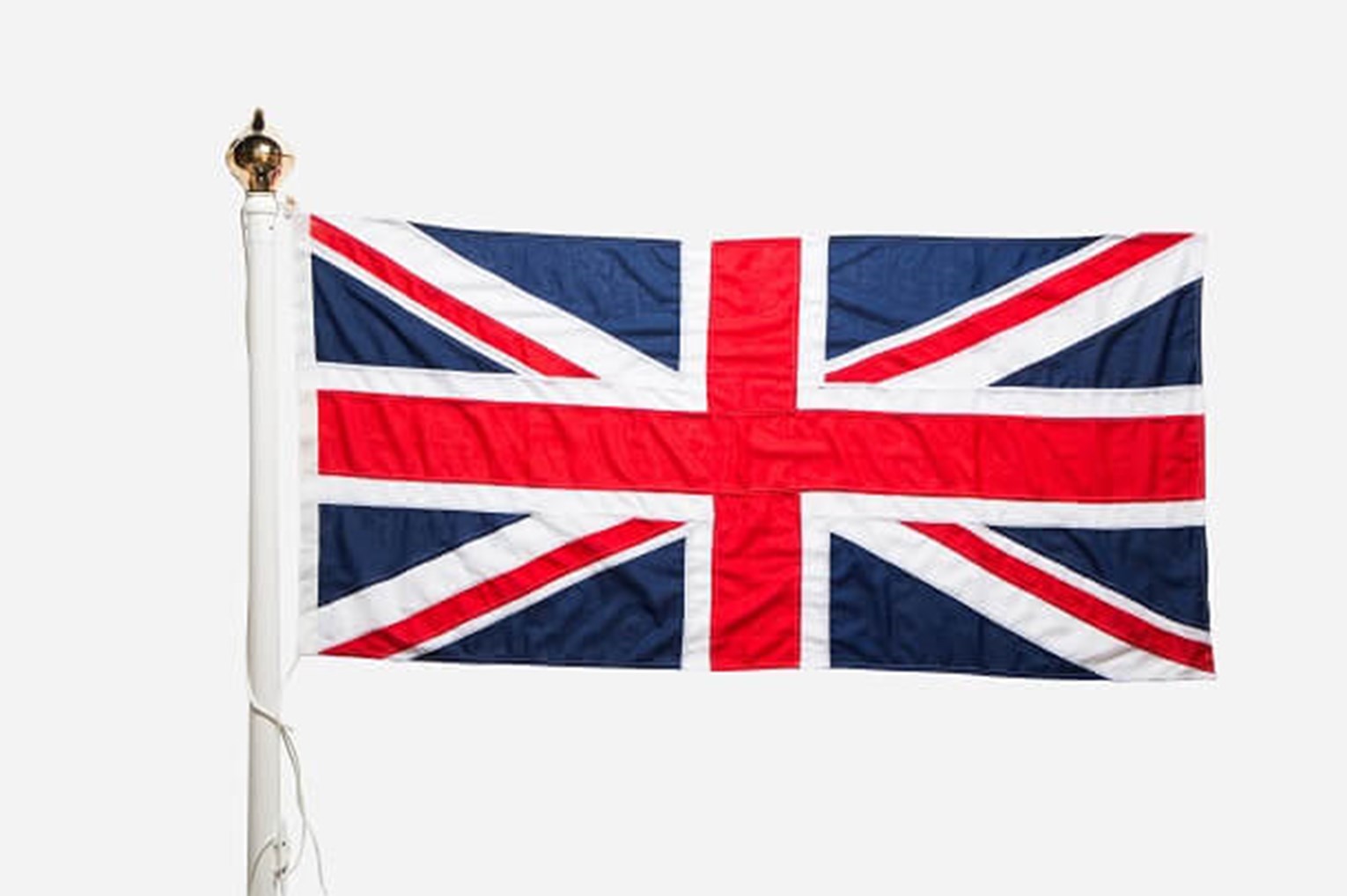 Union Jack Flag on Flagpole